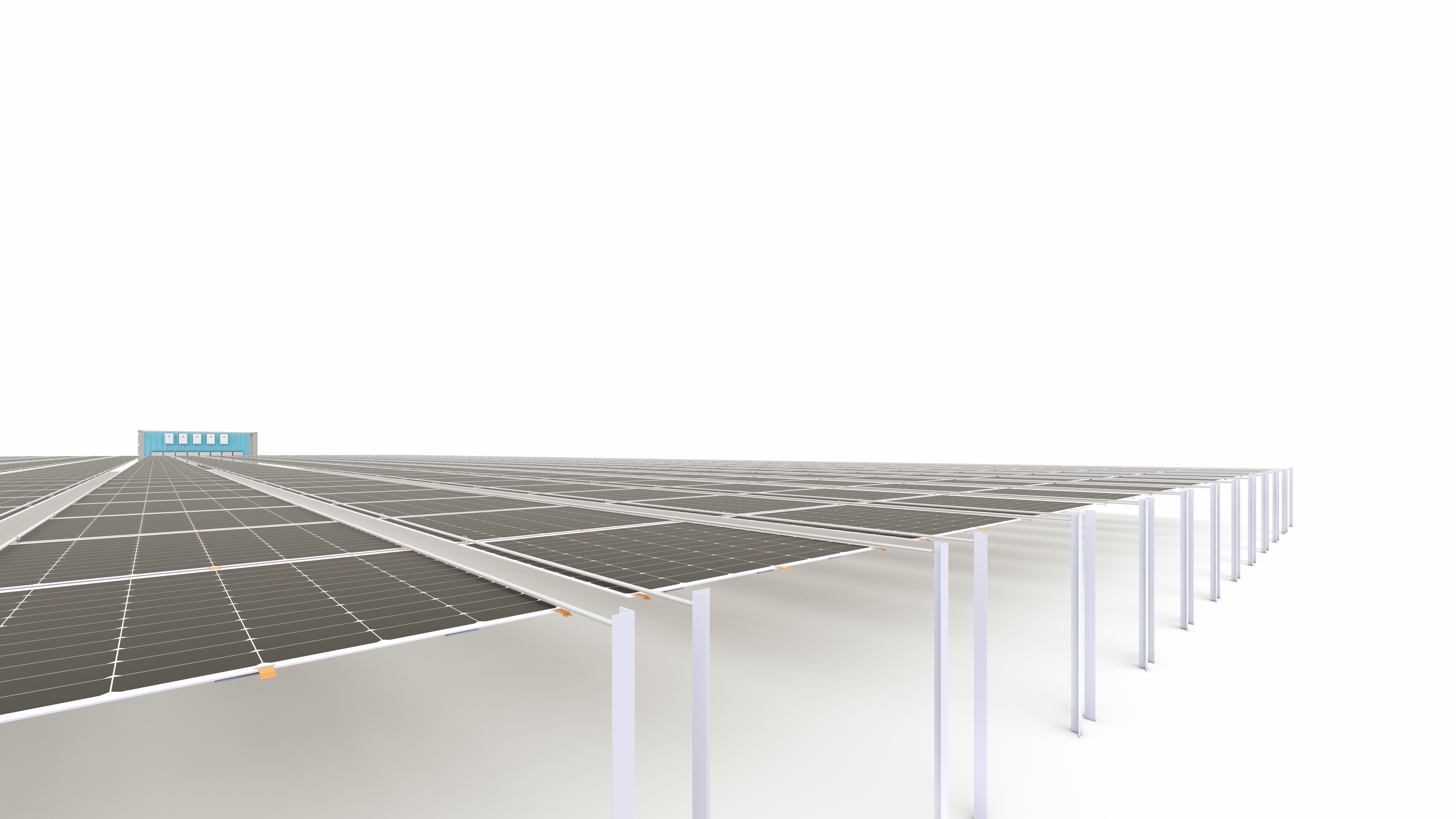 FOLDABLE Solar Container - Aerial View